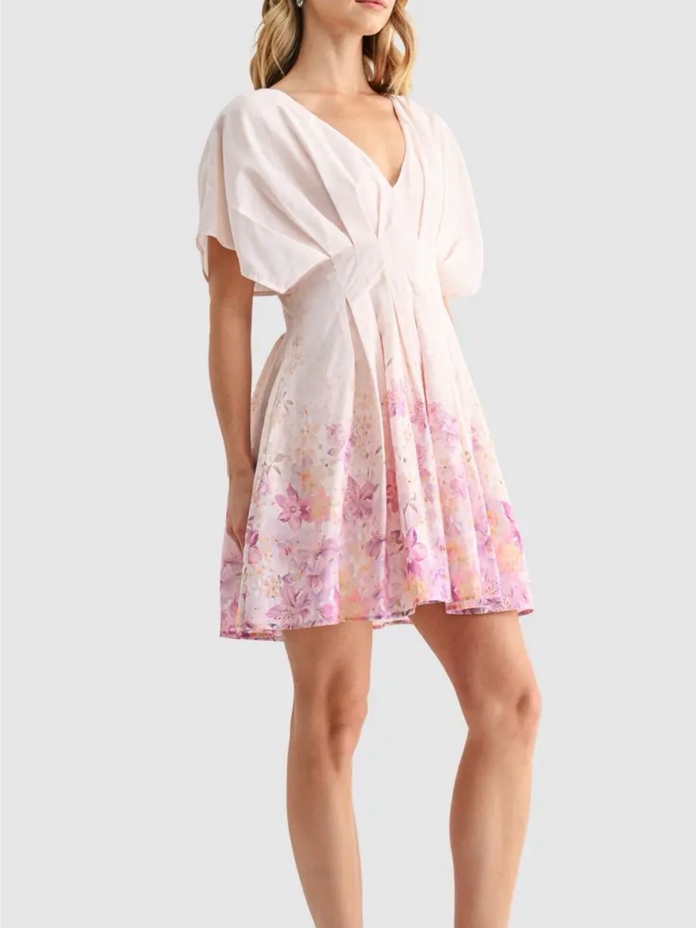 Mila Mae Placed Floral Minidress